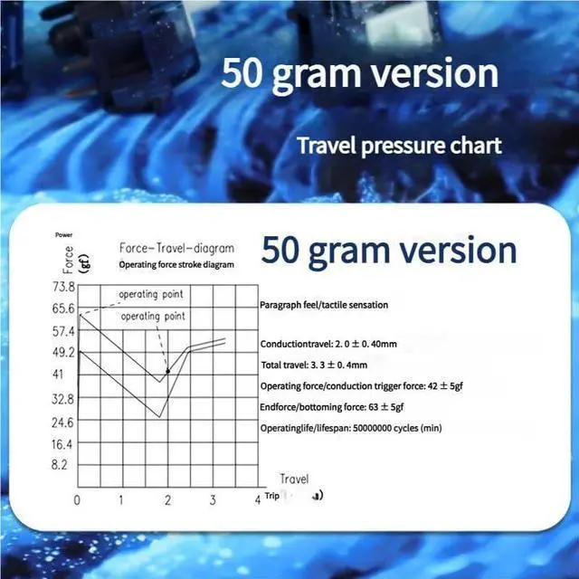 Alt view image 3 of 4 - Caramel Latte Linear Switch  45gf Start, 3.6mm Travel, POM Stem, 3-Pin for Custom Mechanical Keyboards(50g,70PCS)
