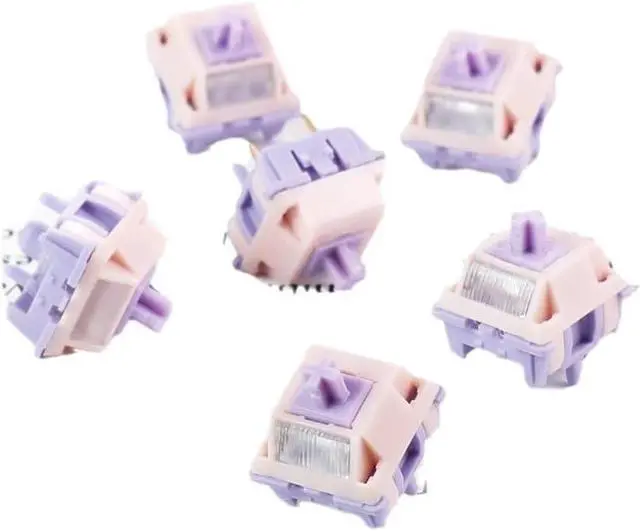 Alt view image 2 of 5 - Princess Linear Switch V3  28~53gf Trigger Options, 5-Pin RGB Mechanical Switch 2.0mm Pre-Travel, 3.6mm Total, Soft Light Guide, Silent Linear Typing(28g,90PCS)