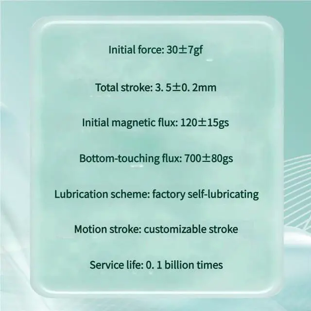 Alt view image 2 of 5 - Linear Magnetic Switch 30±7gf | 3.5±0.2mm Travel | Ultra-Durable 100 Million Clicks | Smooth Lubricated Silent Actuation | Customizable Stroke for Gaming Keyboards(30PCS)