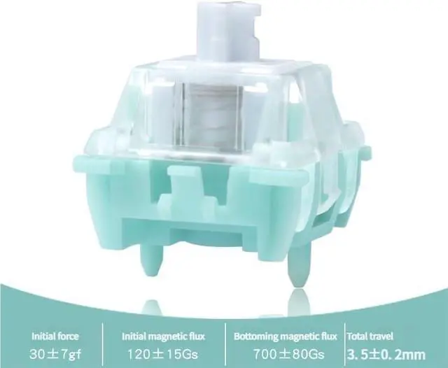 Alt view image 3 of 5 - Linear Magnetic Switch 30±7gf | 3.5±0.2mm Travel | Ultra-Durable 100 Million Clicks | Smooth Lubricated Silent Actuation | Customizable Stroke for Gaming Keyboards(30PCS)