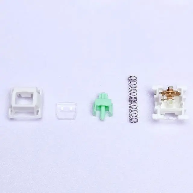 Alt view image 2 of 4 - Green Linear Mechanical Switch  POM Stem & Housing, 48gf Actuation, 5-Pin MX-Compatible, 4.0mm Travel for Custom Keyboards(110PCS)