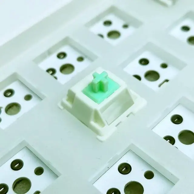 Alt view image 4 of 4 - Green Linear Mechanical Switch  POM Stem & Housing, 48gf Actuation, 5-Pin MX-Compatible, 4.0mm Travel for Custom Keyboards(110PCS)