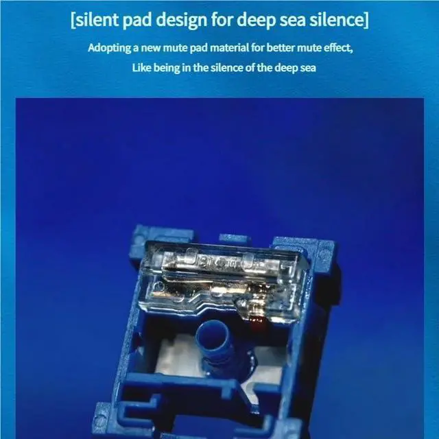 Alt view image 6 of 6 - Whale Tactile Switch  45gf Actuation Force, 3.6mm Travel, Clear Bump Mechanical Switch 5-Pin, RGB Compatible, 100M Lifespan(30PCS)