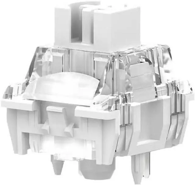 Alt view image 4 of 6 - Frost Clear Linear Switch  42gf Actuation Force, 3.6mm Travel, Transparent 3-Pin Switch for Mechanical Keyboards(30PCS)