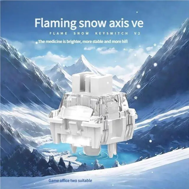 Alt view image 5 of 6 - Frost Clear Linear Switch  42gf Actuation Force, 3.6mm Travel, Transparent 3-Pin Switch for Mechanical Keyboards(30PCS)