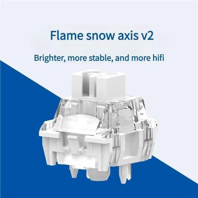 Alt view image 6 of 6 - Frost Clear Linear Switch  42gf Actuation Force, 3.6mm Travel, Transparent 3-Pin Switch for Mechanical Keyboards(30PCS)