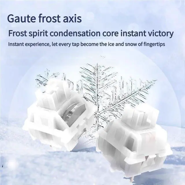 Alt view image 3 of 5 - Linear Frost Mechanical Switch  45±10gf Force, 3.3mm Travel, 5-Pin PCB Mount  POM Stem, Smooth Linear Key Switch for Custom Keyboard Builds(90PCS)