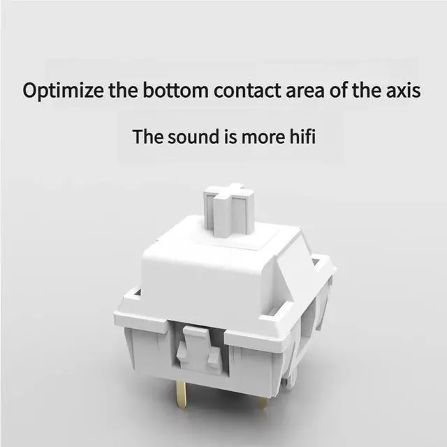 Alt view image 2 of 5 - White Marble HiFi Linear Switch - Smooth Silent Mechanical Keyboard Switch, 3.5mm Total Travel, 42gf Actuation, 5-Pin Design, 50 Million Clicks for DIY Builds & Gaming(110PCS)