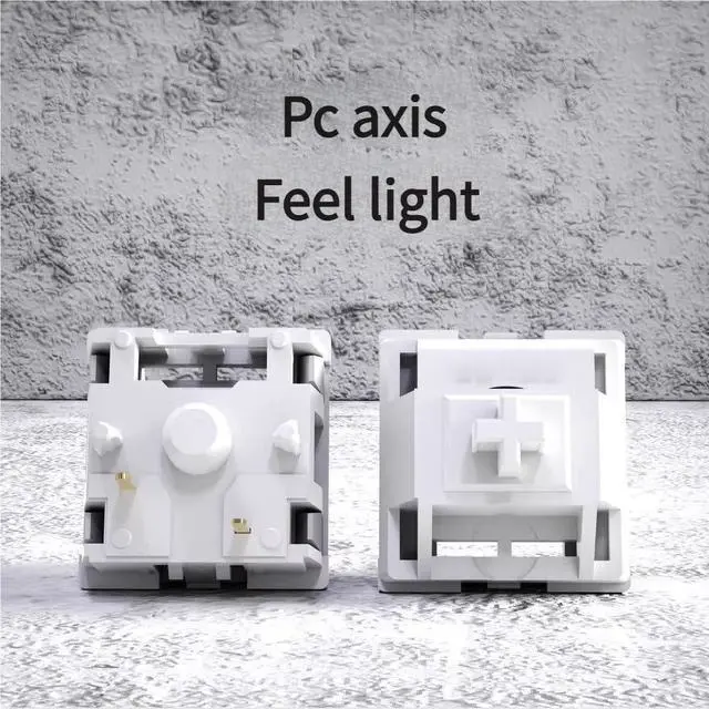 Alt view image 3 of 5 - White Marble HiFi Linear Switch - Smooth Silent Mechanical Keyboard Switch, 3.5mm Total Travel, 42gf Actuation, 5-Pin Design, 50 Million Clicks for DIY Builds & Gaming(110PCS)