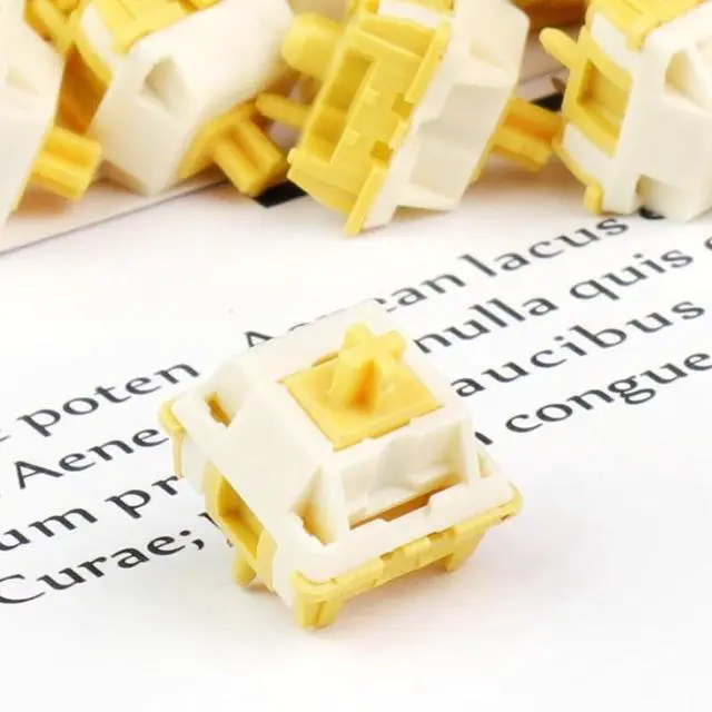 Alt view image 3 of 5 - Smooth Linear Mechanical Switch  5-Pin MX Compatible, 33/42gf Actuation Force, 3.8mm Travel, Quiet for Custom Gaming Keyboards(110PCS)