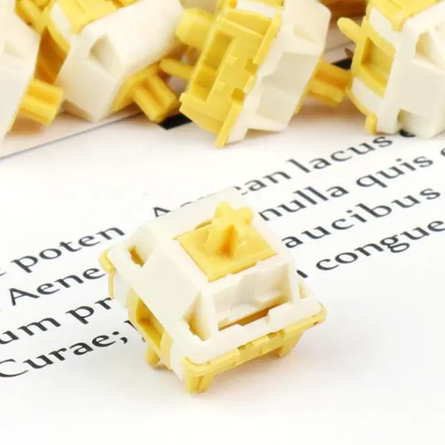 Alt view image 5 of 5 - Smooth Linear Mechanical Switch  5-Pin MX Compatible, 33/42gf Actuation Force, 3.8mm Travel, Quiet for Custom Gaming Keyboards(110PCS)