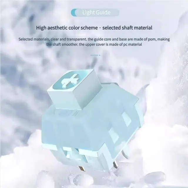 Alt view image 3 of 4 - Tactile Mechanical Switch  Pre-Travel Bump, 52±5gf Bottom-Out, 3.6mm Total Travel  5-Pin POM-PC Switch for DIY Keyboards(90PCS)