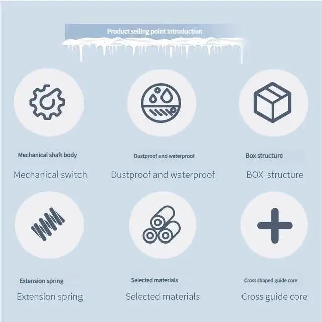 Alt view image 4 of 4 - Tactile Mechanical Switch  Pre-Travel Bump, 52±5gf Bottom-Out, 3.6mm Total Travel  5-Pin POM-PC Switch for DIY Keyboards(90PCS)