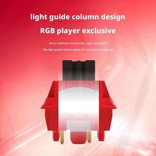 Alt view image 4 of 5 - Linear Mechanical Switch with 40±10gf Force, 3.3mm Travel, 5-Pin Mount, 50M Lifespan, Quiet Smooth Keystroke for DIY Keyboards(90PCS)