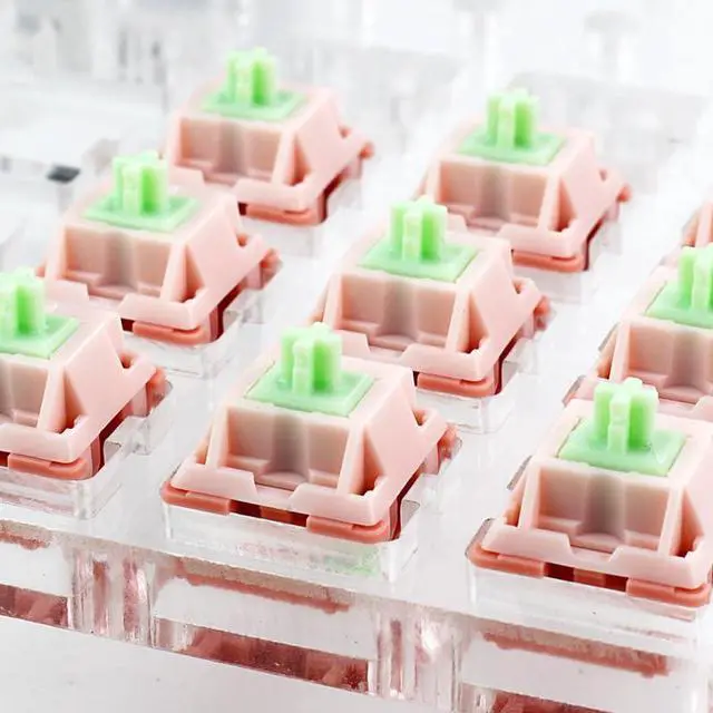 Alt view image 5 of 5 - Linear Mechanical Keyboard Switches, 5-Pin Mount with 42±5gf Actuation Force, 3.2mm Travel, 20mm Extended Spring, Smooth Typing Feel(28G,90PCS)