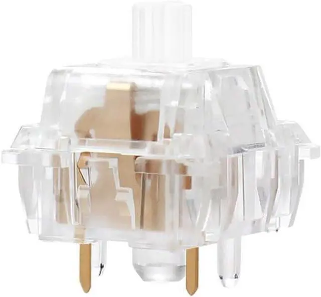 Main image of Linear Mechanical Keyboard Switch 5-Pin ICY Transparent POM Stem, 45gf Actuation Force, 3.6mm Travel, Factory Lubed for Gaming Typing  60M Clicks(70PCS)