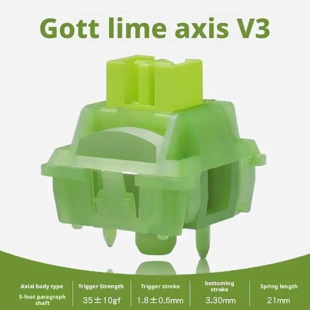 Alt view image 2 of 5 - Tactile Mechanical Switch 5-Pin 35±10gf 1.8mm Pre-Travel 3.3mm Total Travel for DIY Gaming Typing Keyboard(110PCS)