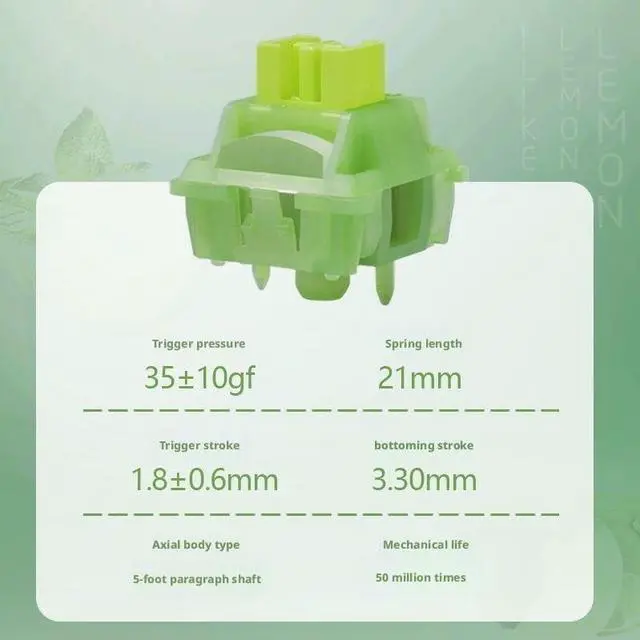 Alt view image 3 of 5 - Tactile Mechanical Switch 5-Pin 35±10gf 1.8mm Pre-Travel 3.3mm Total Travel for DIY Gaming Typing Keyboard(110PCS)