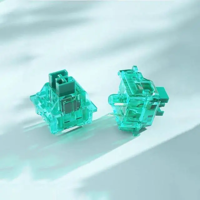 Alt view image 3 of 4 - Emerald Linear Mechanical Switch, 3-Pin, 40±10gf Force, 3.3mm Travel, Long Spring Design for Mechanical Keyboards(90PCS)