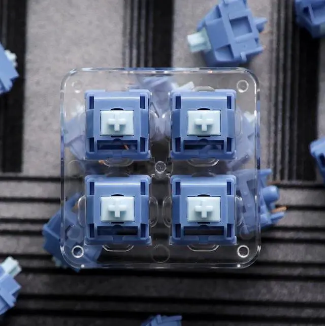 Alt view image 3 of 5 - Linear Mechanical Keyboard Switch - POM Stem, PA12 Housing, 22mm Spring, 5-Pin Design, Smooth Travel and Durable Build for DIY Keyboards(45g,110PCS)