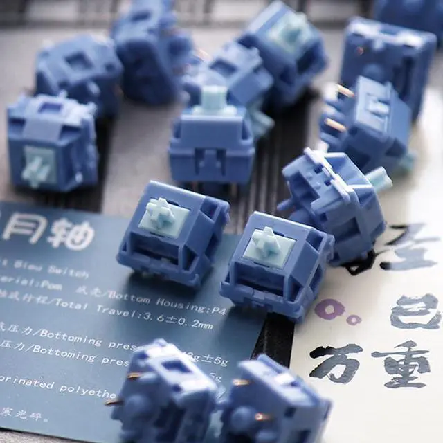 Alt view image 4 of 5 - Linear Mechanical Keyboard Switch - POM Stem, PA12 Housing, 22mm Spring, 5-Pin Design, Smooth Travel and Durable Build for DIY Keyboards(45g,110PCS)