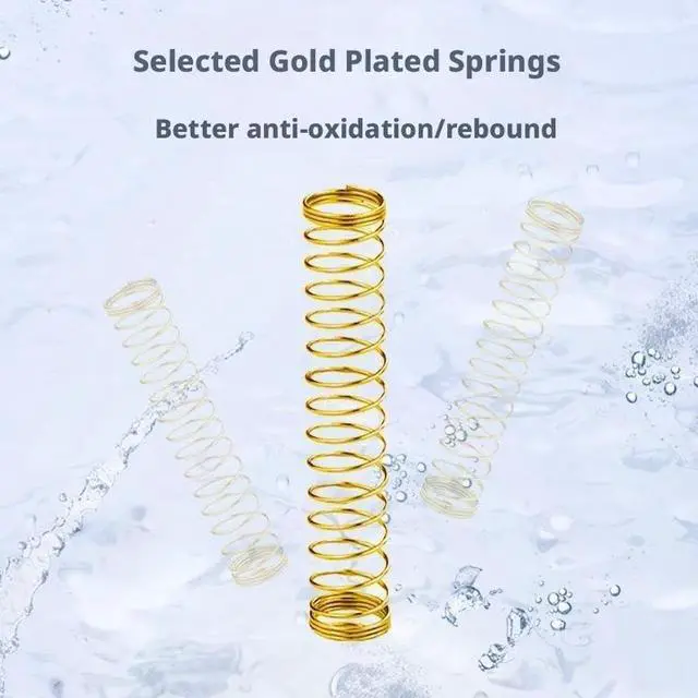 Alt view image 4 of 5 - Transparent 5-Pin Linear Switch  37/55/62gf Force, 20mm Spring, High Clear PC Housing(55G,110PCS)