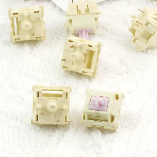 Alt view image 4 of 5 - Linear Mechanical Keyboard Switches, 5-Pin Design with 28/37/45gf Actuation Force, 20mm Extended Spring, Smooth Travel Typing Feel(45G,70PCS)