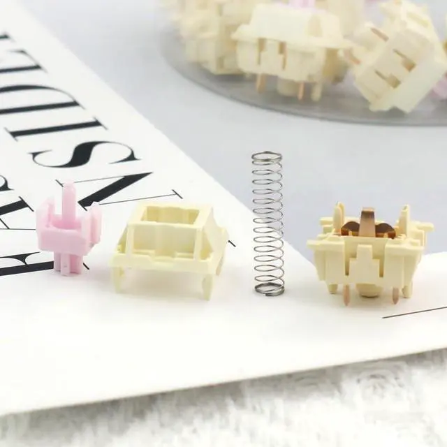 Alt view image 5 of 5 - Linear Mechanical Keyboard Switches, 5-Pin Design with 28/37/45gf Actuation Force, 20mm Extended Spring, Smooth Travel Typing Feel(45G,70PCS)