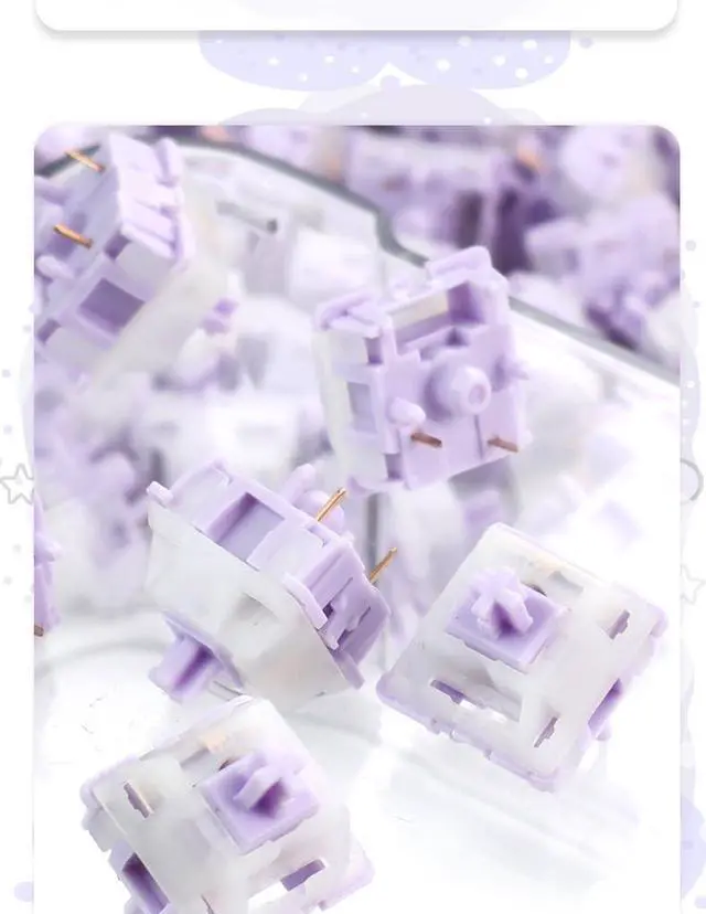 Alt view image 4 of 5 - Linear Mechanical Keyboard Switch  5-Pin MX Style, 28g/37g & 33g/45g, 3.6mm Travel, Nylon Housing, LY Stem  for Custom Mechanical Keyboards(28g,110PCS)