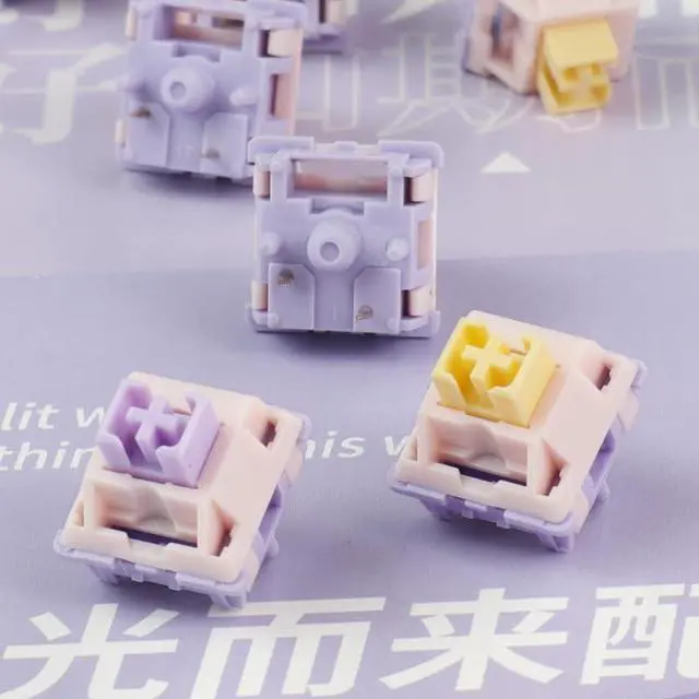 Alt view image 4 of 5 - Tactile Mechanical Switches, POM+PTFE Stem with Dual Spring, PC Top Housing, Nylon PA66 Base, Optimized Clicky Structure(45G,90PCS)