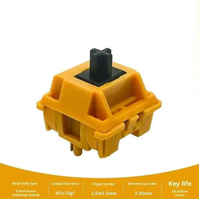 Alt view image 2 of 3 - Linear Keyboard Switch 5 Pin 40±10gf 3.3mm Travel  Smooth 2.0mm Actuation Key Switches for Gaming Typing Custom Boards(70PCS)