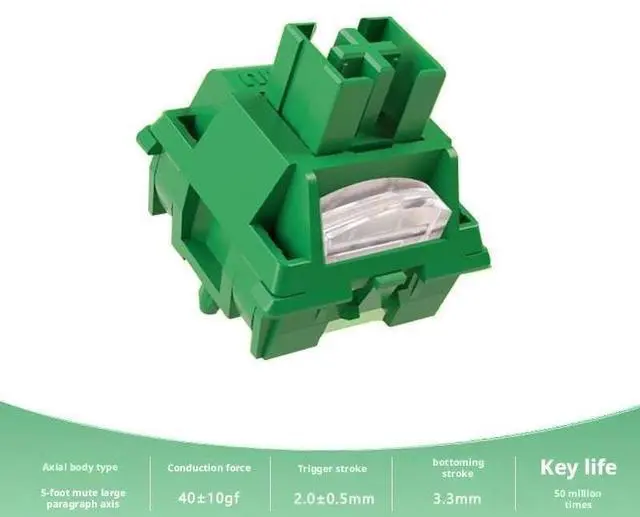 Alt view image 2 of 5 - Silent Tactile Switches 3-Pin, 40±10gf Actuation, 3.3mm Travel, 50 Million Lifespan, POM Stem, Mechanical Keyboard Hot-Swap Compatible(110PCS)