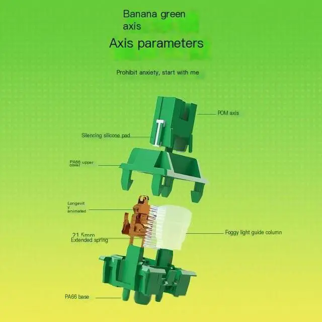 Alt view image 3 of 5 - Silent Tactile Switches 3-Pin, 40±10gf Actuation, 3.3mm Travel, 50 Million Lifespan, POM Stem, Mechanical Keyboard Hot-Swap Compatible(110PCS)
