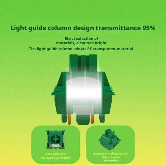 Alt view image 4 of 5 - Silent Tactile Switches 3-Pin, 40±10gf Actuation, 3.3mm Travel, 50 Million Lifespan, POM Stem, Mechanical Keyboard Hot-Swap Compatible(110PCS)