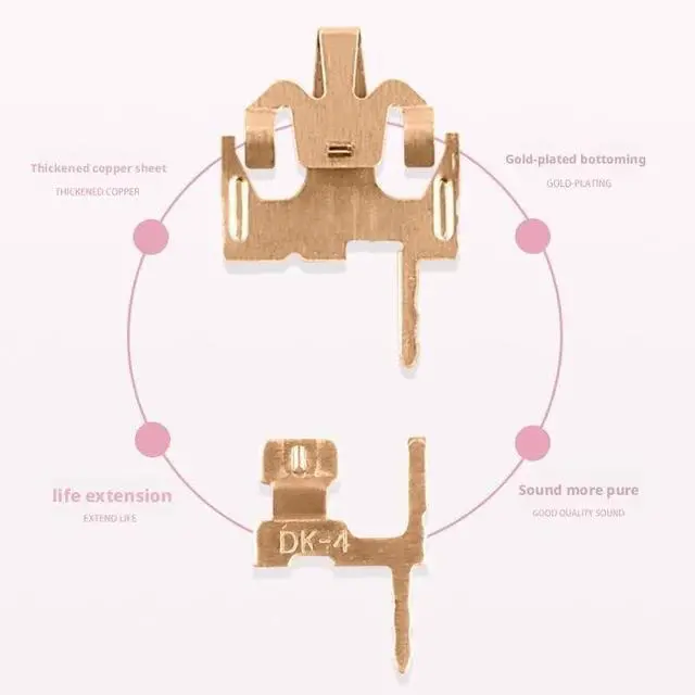 Alt view image 3 of 5 - Pink Mist Linear Mechanical Switches, 5-Pin Design with 30±5gf Actuation, 1.5mm Pre-Travel, 22mm Spring, 70M Keystroke Lifespan(110PCS)