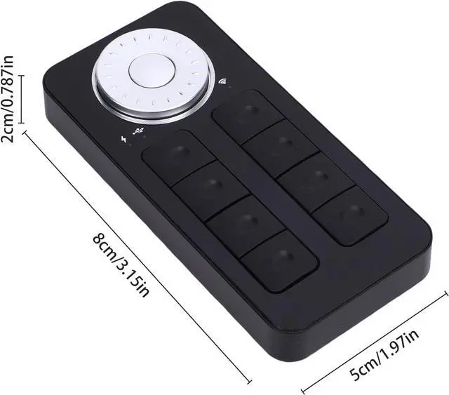 Alt view image 7 of 7 - Diydeg BOSTO Quick Keys Shortcut Keyboard, 8 Keys and Dial Digital Drawing Tablet Shortcut Keypad with 2.4G WiFi USB C Connection for Digital Drawing Video Editing Photo Retouching