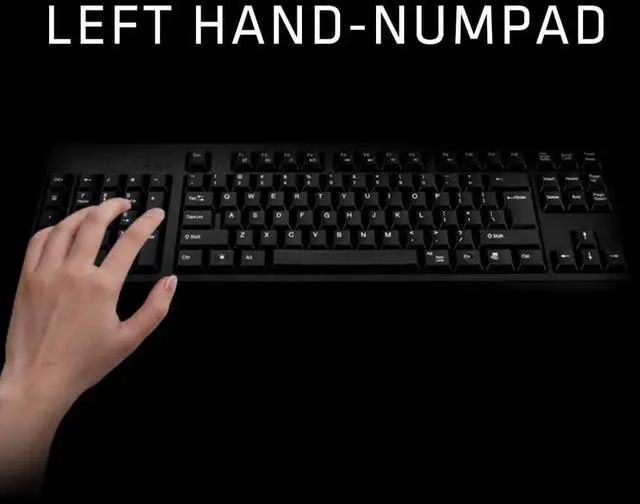 Alt view image 7 of 7 - RANZIVOO Ergonomic Keyboard Left Hand Keyboard Left Handed Keyboard Ergonomic Design Full-Size Keyboard Dual USB Interface Imp Work Efficiency