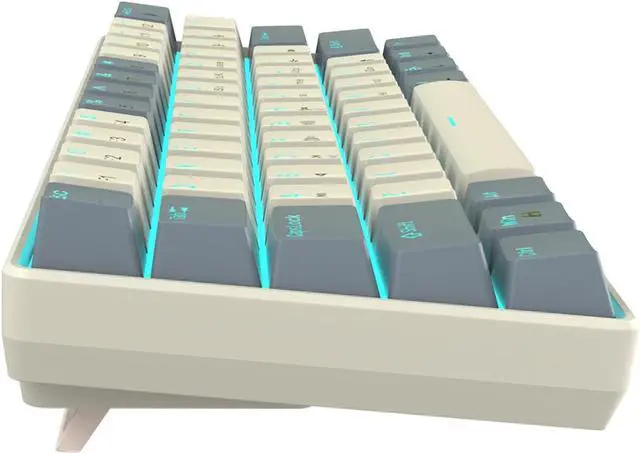 Alt view image 6 of 7 - PLCPDM Portable 61 Key Mechanical Keyboards with Swappable Switches and Ice Blue Lighting Keyboards