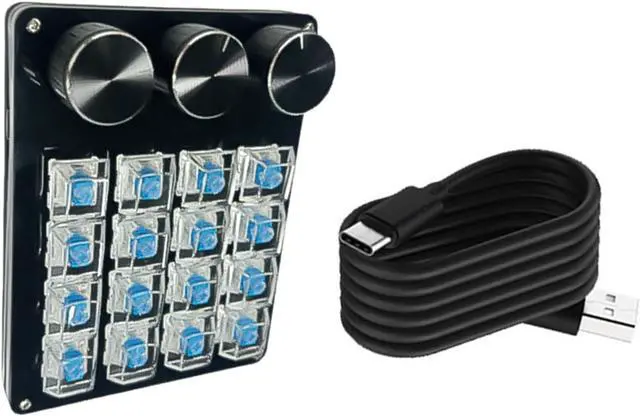 Alt view image 3 of 7 - FANSHINUO Advanced Programmable Macro Keyboards Mechanical Gaming Keypad Wire Hot Swappable Switches For Efficient Task Execution Mechanical Gaming Keypad