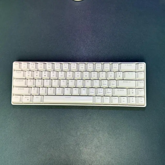 Alt view image 4 of 7 - 60 Percent Mechanical Keyboard Two Color Injections with Backlits 68Key Layout Tactiled Switches USB Small Keypad