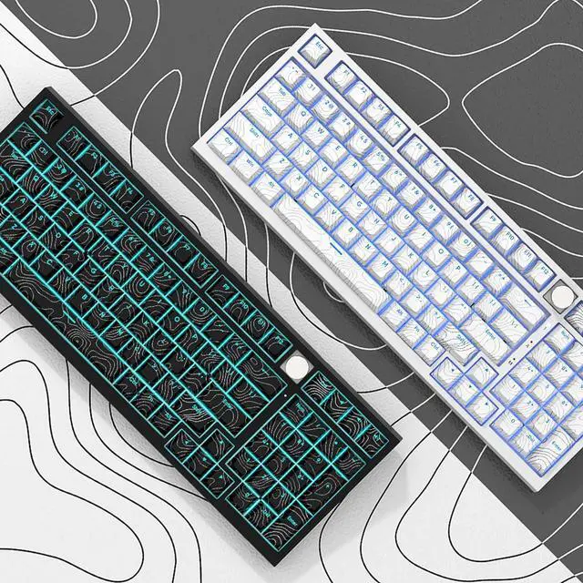 Alt view image 3 of 5 - 108Keys Original Height Keycaps Line Keycap Set Front Print Backlits Key Caps for Mechanical Keyboards