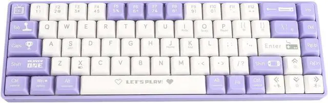 Main image of 65% Keyboard, Gaming Keyboard 65% Hot Swappable Dynamic Backlighting Red Switch Mechanical Keyboard 68 Keys Wired Mechanical Gaming Keyboard for Type C Devices /228/749