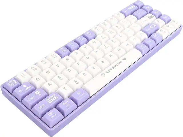 Alt view image 2 of 7 - 65% Keyboard, Gaming Keyboard 65% Hot Swappable Dynamic Backlighting Red Switch Mechanical Keyboard 68 Keys Wired Mechanical Gaming Keyboard for Type C Devices /228/749