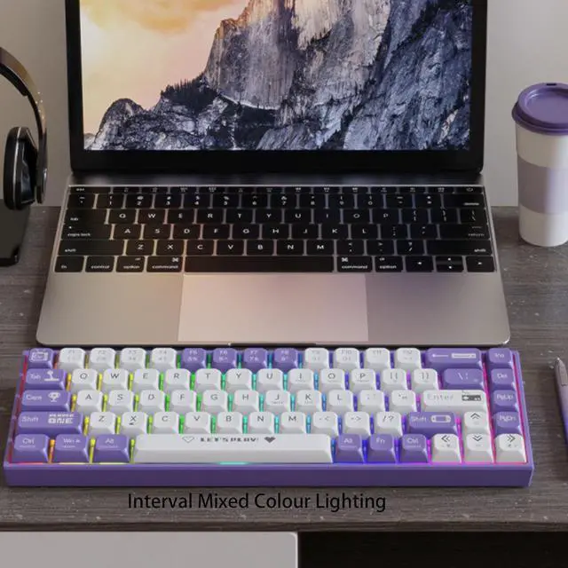 Alt view image 5 of 7 - 65% Keyboard, Gaming Keyboard 65% Hot Swappable Dynamic Backlighting Red Switch Mechanical Keyboard 68 Keys Wired Mechanical Gaming Keyboard for Type C Devices /228/749