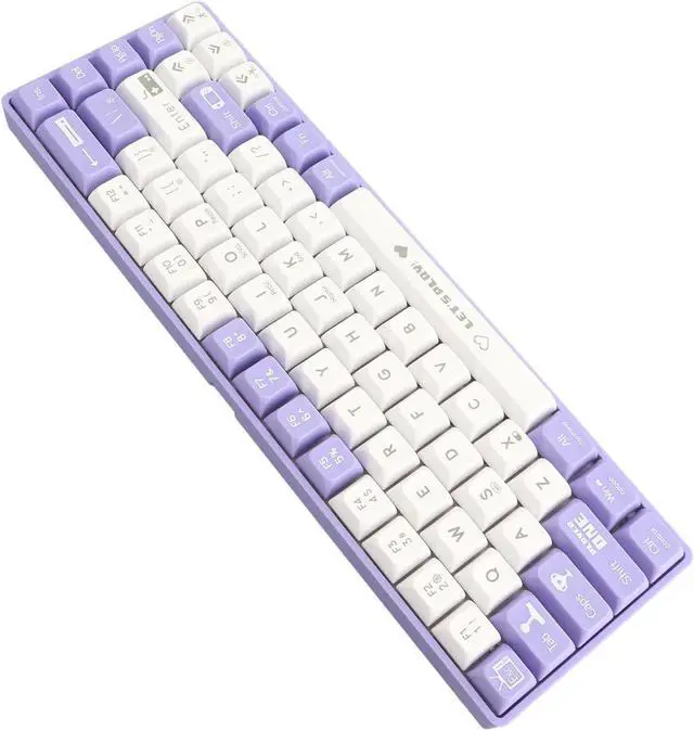 Alt view image 4 of 7 - 65% Keyboard, Gaming Keyboard 65% Hot Swappable Dynamic Backlighting Red Switch Mechanical Keyboard 68 Keys Wired Mechanical Gaming Keyboard for Type C Devices /228/749