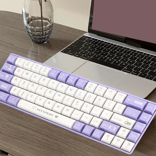 Alt view image 3 of 7 - 65% Keyboard, Gaming Keyboard 65% Hot Swappable Dynamic Backlighting Red Switch Mechanical Keyboard 68 Keys Wired Mechanical Gaming Keyboard for Type C Devices /228/749