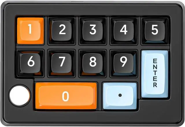 Alt view image 5 of 7 - divuukyi 12 Key Programmable Keypad With Lighting Mechanical Keyboard 2.4Ghz 3Modes For Gamers Programmers
