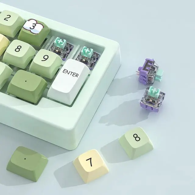 Alt view image 3 of 7 - 12 Key Programmable Keypad with Lighting Mechanical Keyboard 2.4Ghz 3Modes for Gamers Programmers