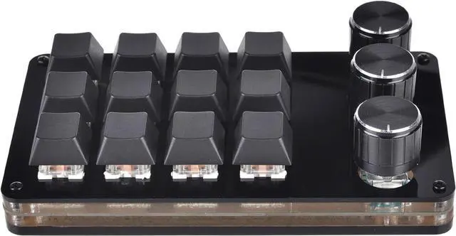 Alt view image 3 of 7 - Keyboard 12 Key 3 Knob Programmable Keypad Hot Swap Customization Mechanical Keyboard Macro Keypad