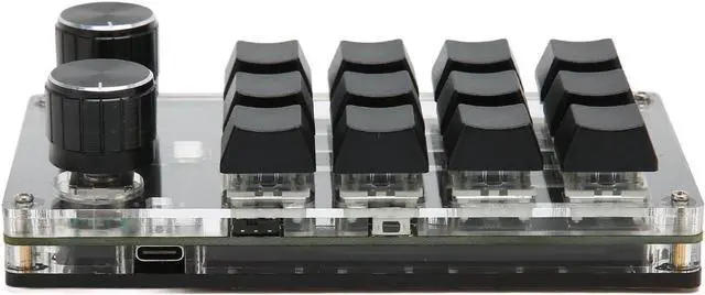 Main image of Tihebeyan Mechanical Gaming Keyboard 12 Key Compact Design USBBT Connection for Gaming Office (Black)